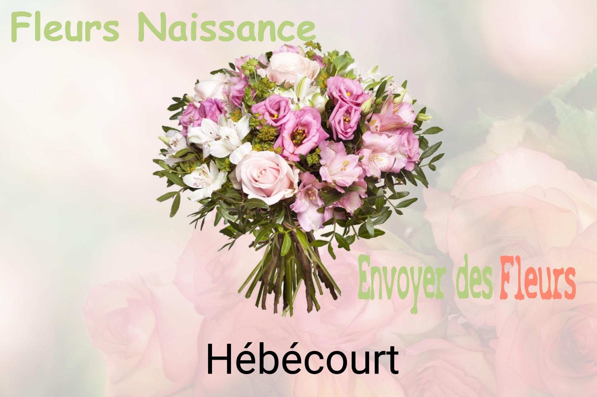 Bouquet de fleurs de naissance livré à Hébécourt