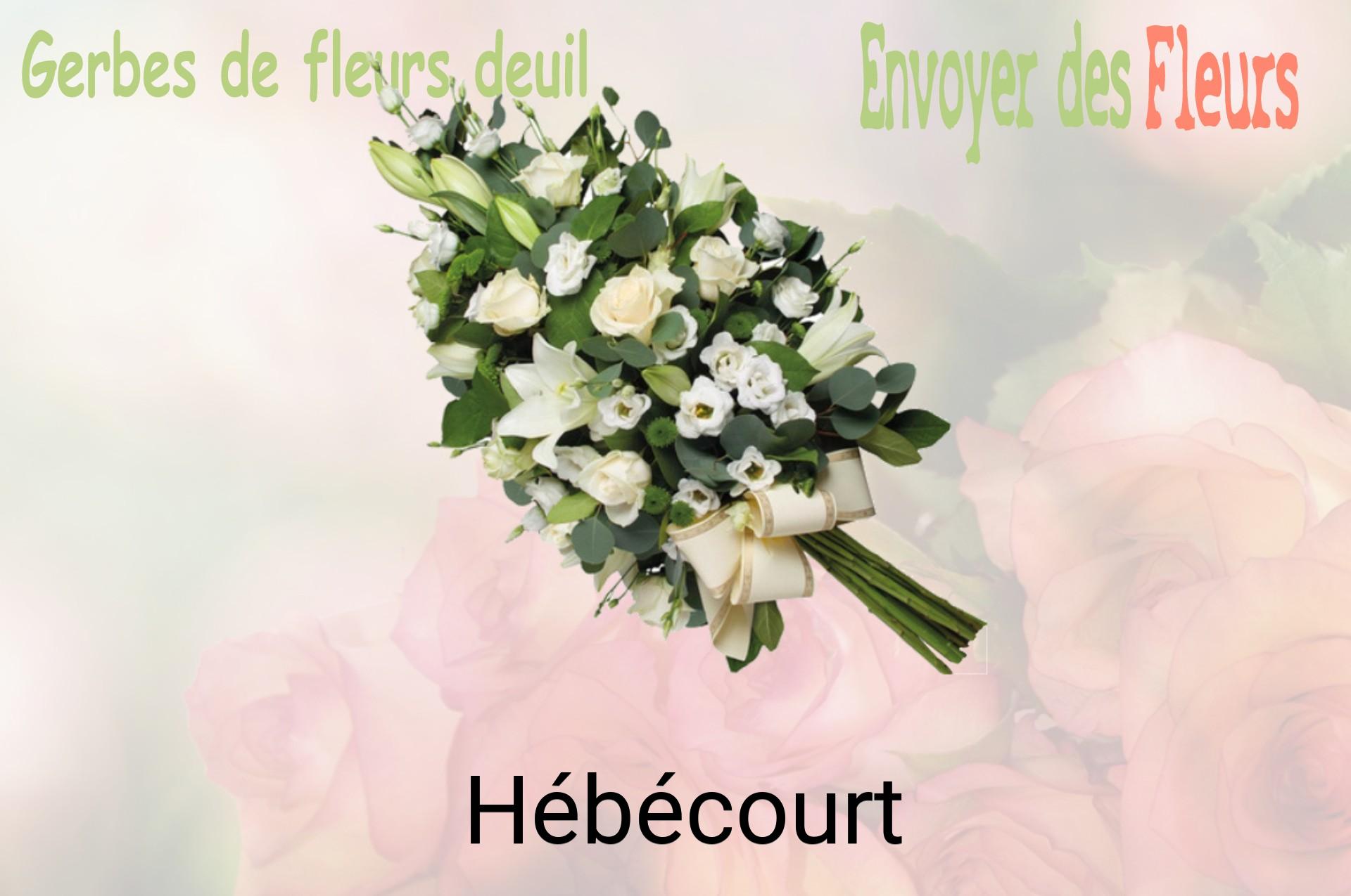 Gerbe de fleurs de deuil livrée à Hébécourt